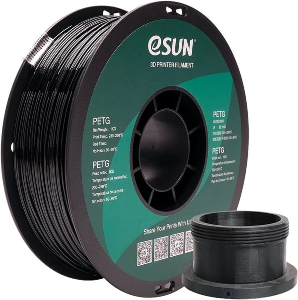 eSun PETG 3D printing filament Solid Black